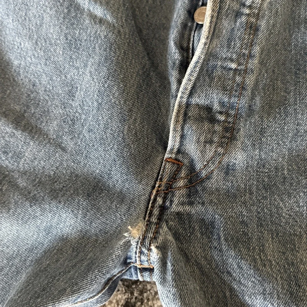 Levis 501 Jeans Mens 36x29 Blue Denim‎ Pants Button Fly Straight Classic #743